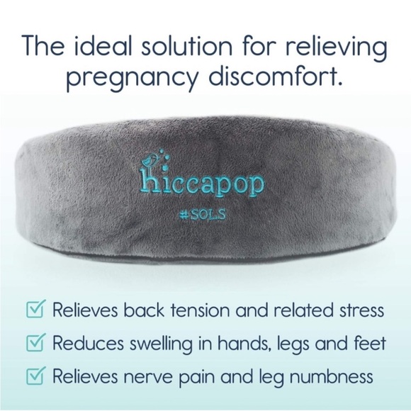 hiccapop Pregnancy Pillow Wedge Gray Maternity Belly Support Back NWT - Picture 4 of 6